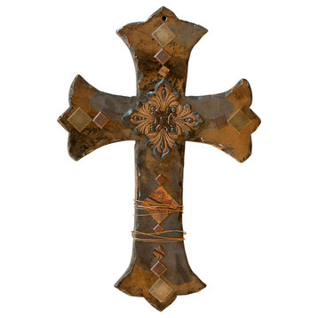 Paul Handmade Hammered Copper and Clay Cross