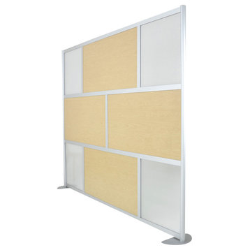 Loftwall Modern Room Divider, Modular Lightweight Frame, 8"x78", Maple