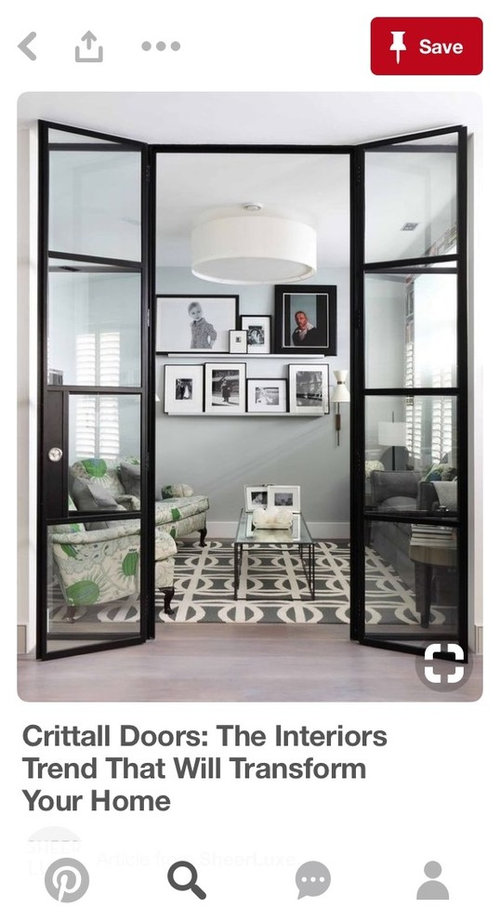 Internal folding crittall/aluminium doors Houzz UK