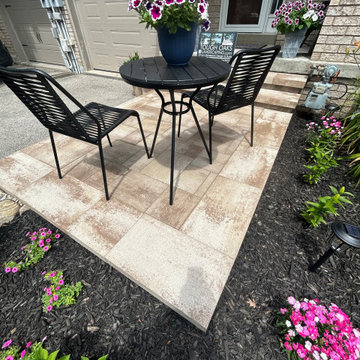 Modern Front Entrance Steps, Bistro Patio