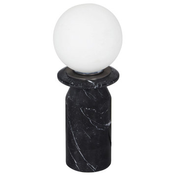 Globe Onyx Black Marble Lamp