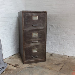 Christie Reclaimed Vintage Industrial 1960s Steel 3 Drawer Filing Cabinet - Filing Cabinets