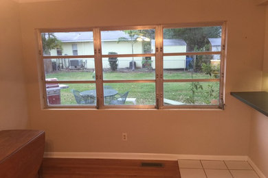 Cut out window to install a sliding door