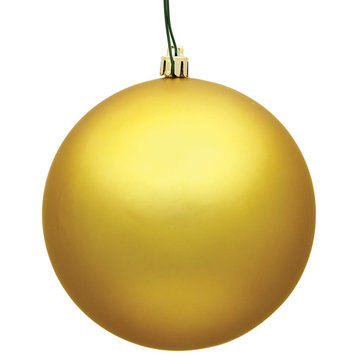 Vickerman 12" Honey Gold Matte Ball Ornament