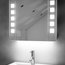 Demisting Mirrored Bathroom Cabinet and LED Squares, Without Built-In Speakers