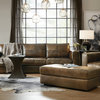 Solace Leather Stationary Sofa, Taupe