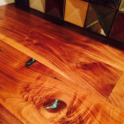 DeVos Woodworking Rustic Walnut Countertop with Turquoise Inlay - Kitchen Countertops