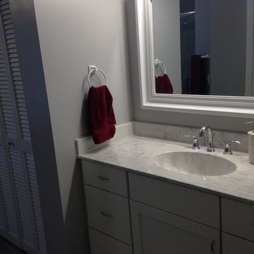 Bath remodel with Thunder Grey Cultured Marble