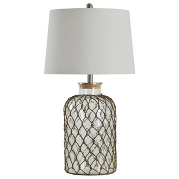 Signature 1 Light Table Lamp, Seeded Glass, 16"