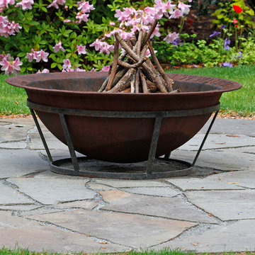 Patio with Fire Bowl - Azalea Garden Tour 2019