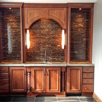 Wichita Traditional Basement Wet Bar