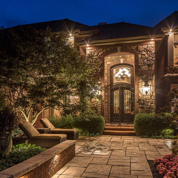Front Entrance Security Landscape Lighting - Omaha, Nebraska