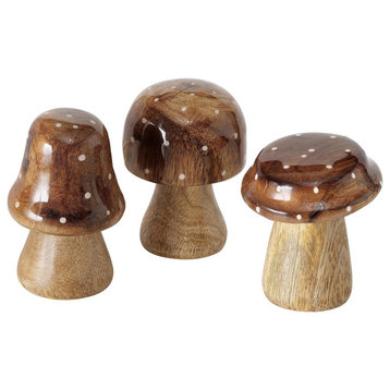 Dotted Top Mushrooms, Set of 3