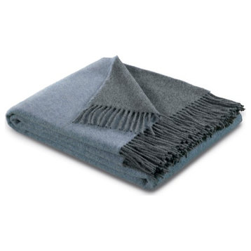 Blue and Gray Cashmere Throw