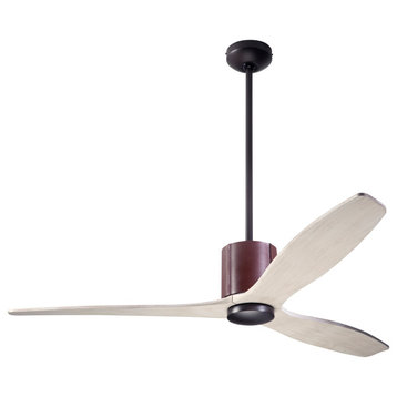 LeatherLuxe Fan, Bronze/Chocolate, 54" Whitewash Blades, Remote Control