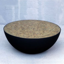 Coins Table Black. Available in Diameter: 90cm, 120cm, 150cm - Coffee Tables