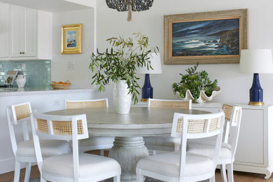 Dining room - coastal dining room idea in Orange County