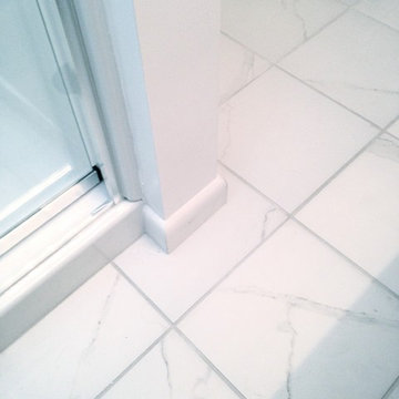 New Floor Tile, Extended Wall, Wall Paint, and New Wall Base