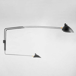 Serge Mouille - Serge Mouille 3 Arm Rotating Sconce - Swing Arm Wall Lamps