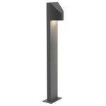 Sonneman - Shear 16" Bollard, Textured Gray, 28" - Beautifully executed forms of sculptural presence and simplicity that are equally at home inside or out.