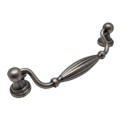 Cosmas - Cosmas 7122AS Cabinet Swinging Pull, 5" Hole Centers, Set of 5, Weathered Nickel - Cabinet And Drawer Handle Pulls