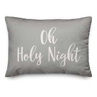 Oh Holy Night Accent Pillow in White