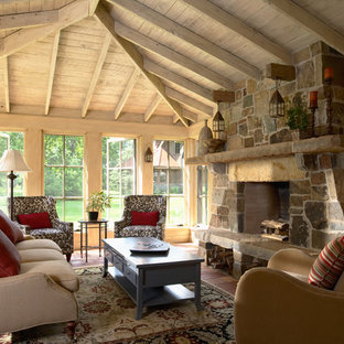 75 Beautiful Terra Cotta Floor Sunroom With A Brick