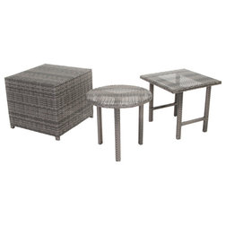 Tropical Outdoor Side Tables by GDFStudio