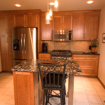 Contemporary kitchen less than 200 sq ft