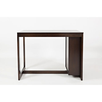 Tribeca Counter Height Dining Table With Shelving Merlot