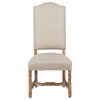 Kosas Casper Side Chair, Ivory and Natural White Wash Legs