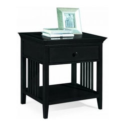 American Drew 181-400B Drawer Night Stand - Black Sterling Pointe - Nightstands And Bedside Tables