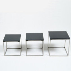 Kjaerholm: PK71 Nested Table Cube Set Reproduction - Side Tables And End Tables