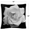 Kurt Shaffer 'Gardenia, Black and White' Decorative Throw Pillow