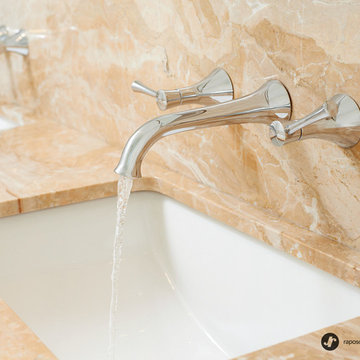 Breccia Aurora Marble Bathroom