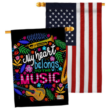 Belongs to Music House Flags Pack USA Embroidery Double-Sided 28x40
