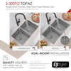 STYLISH 28 inch Double Bowl Dual mount Stainless Steel Kitchen Sink with Grids