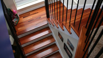 Tigerwood treads and wrought iron