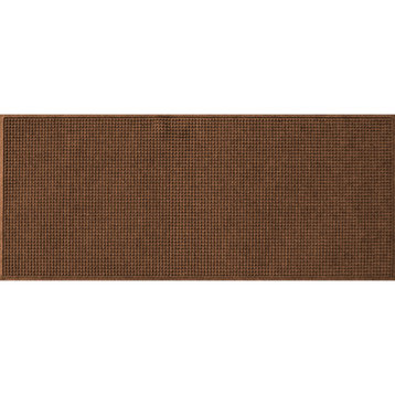 Squares 22x60 Indoor/Outdoor Runner Mat, Dark Brown