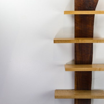 Solid Slab Wood Wall Shelves