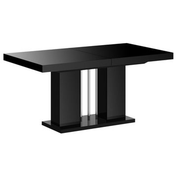 MILOSA Extendable Dining Table, Black