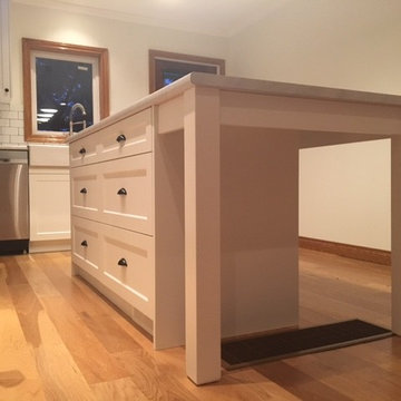 White & Light Wood  Kitchen and Bathroom Renovation