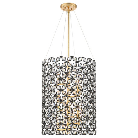 Metropolitan Brookcrest 8-Light Foyer Pendant N7847-711, Sand Coal