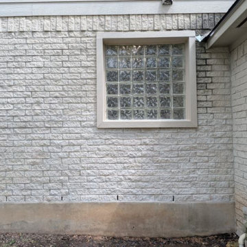 Exterior Brick Restored with Matched Mortar After Repair