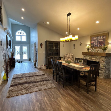 Beautiful Cabin-Modern Style Main Floor & Stairs Transformation