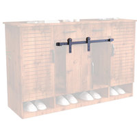 Mini Sliding Barn Door Hardware Kit, Straight Design, 96", Single