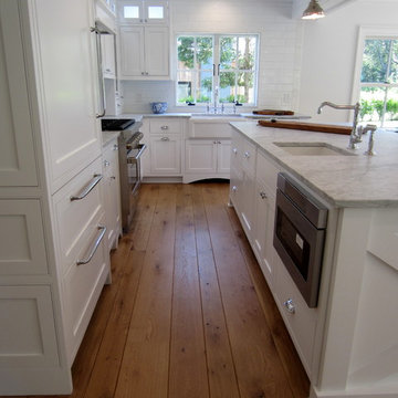 AMAGANSETT:  WIDE PLANK CHARACTER WHITE OAK INSTALLED/FINISHED W BONA TRAFFIC HD