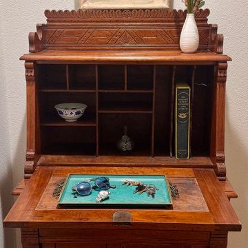 Hallway Drop Zone with an Antique Secretary