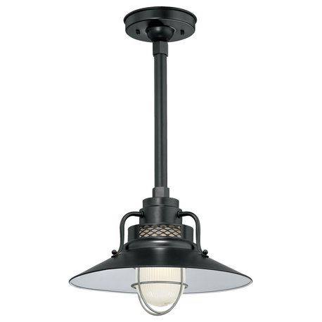 Millennium RRRS14-SB One Light Pendant, Satin Black Finish