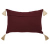 Safavieh Holiday Tree Pillow Maroon 24" X 16"